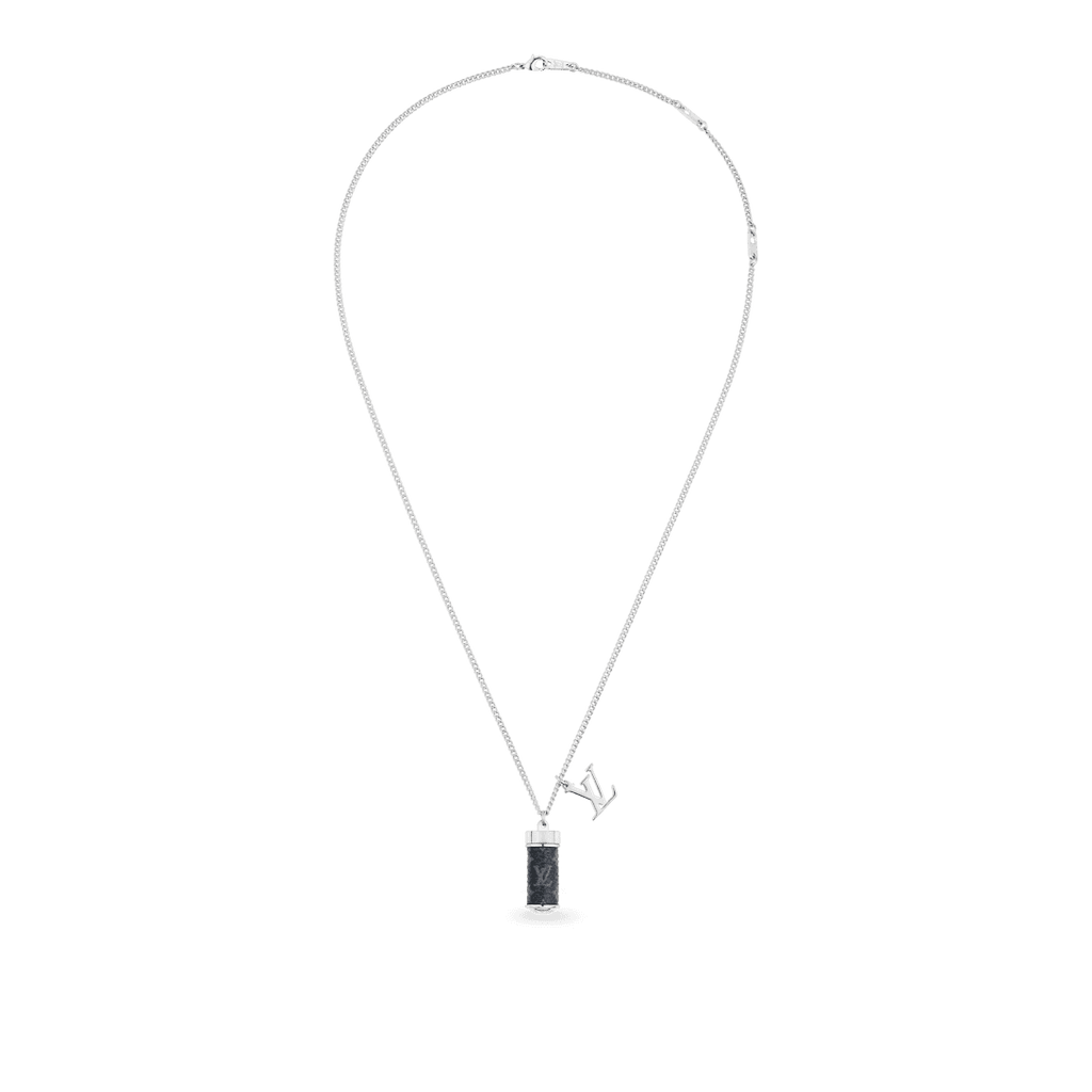 Louis Vuitton Monogram Eclipse Charms 18K Gold Necklace