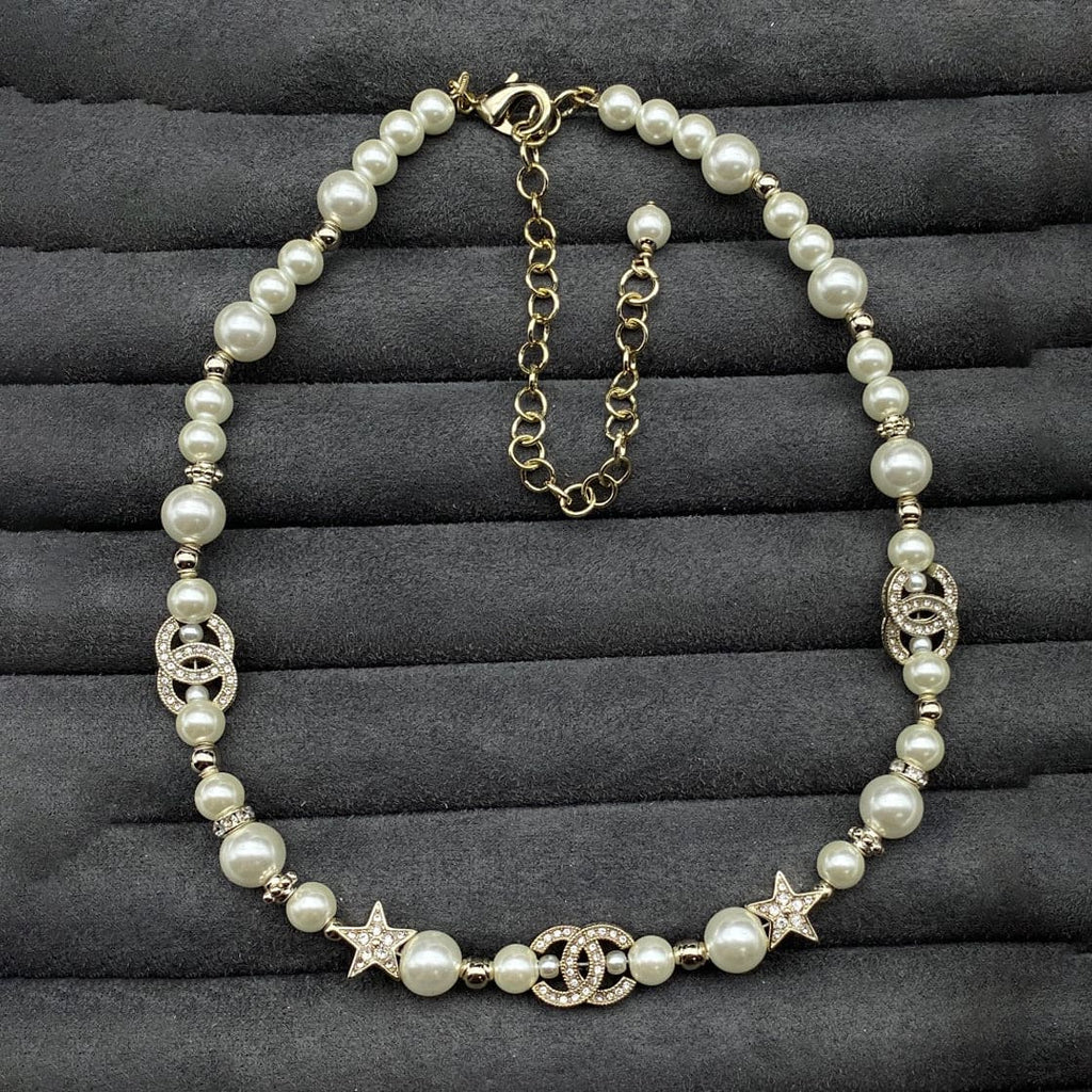 Chanel Pearls & Stars 18K Gold Necklace